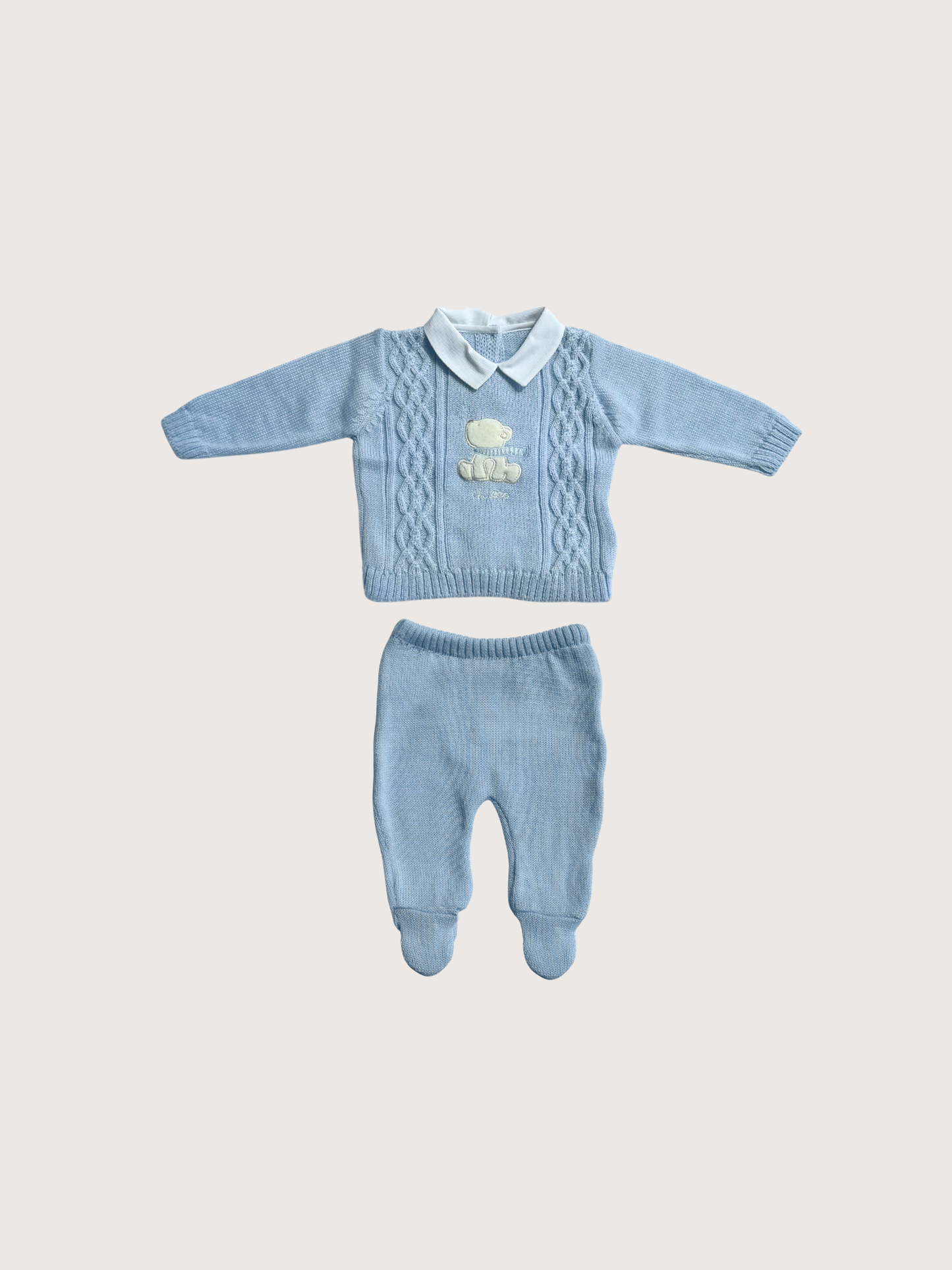 Chicco | Classic blue knitted set