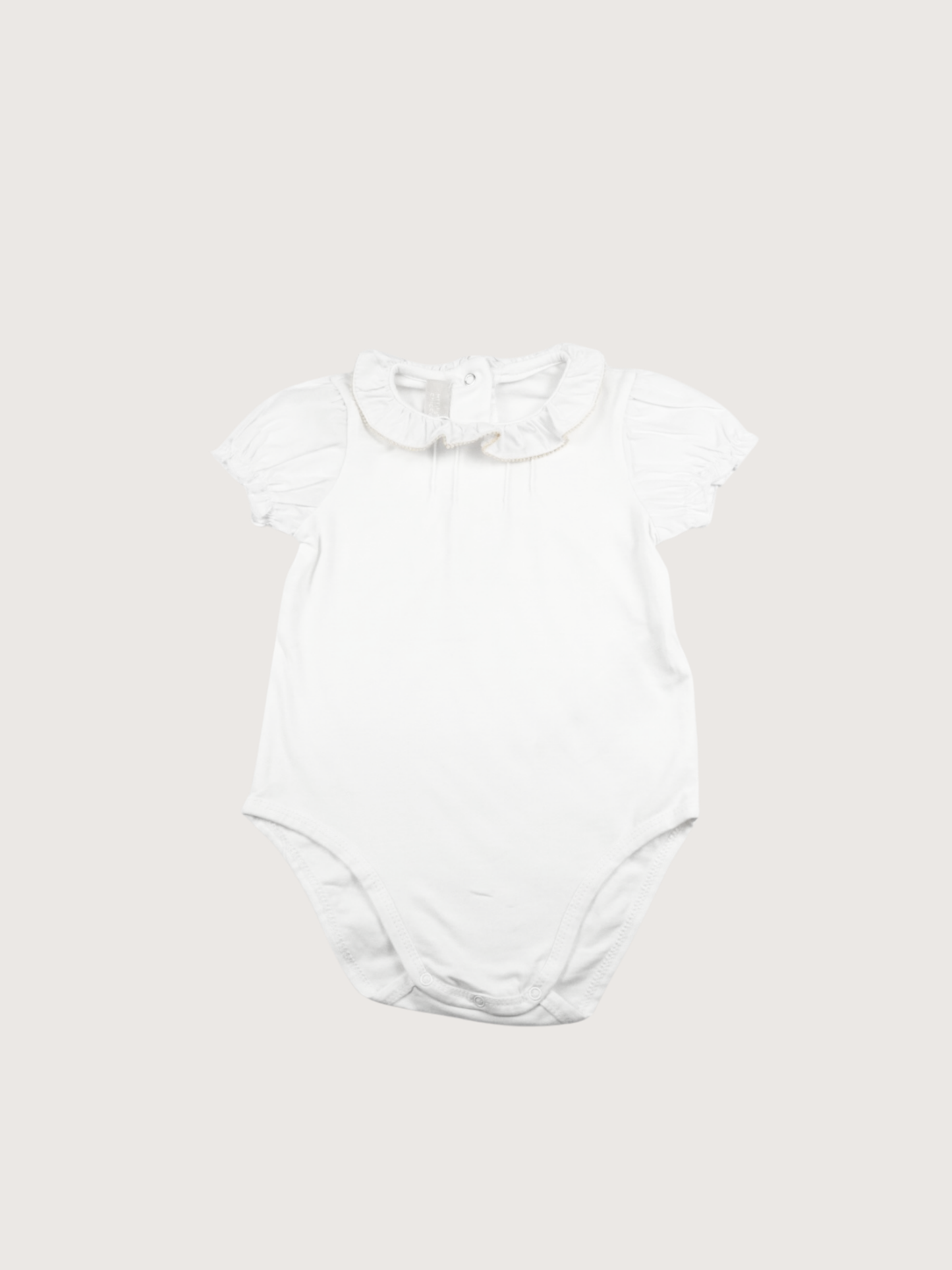 Chicco | White Romper with Ruffle Collar