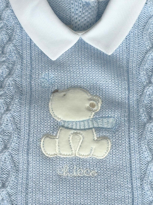 Chicco | Classic blue knitted set