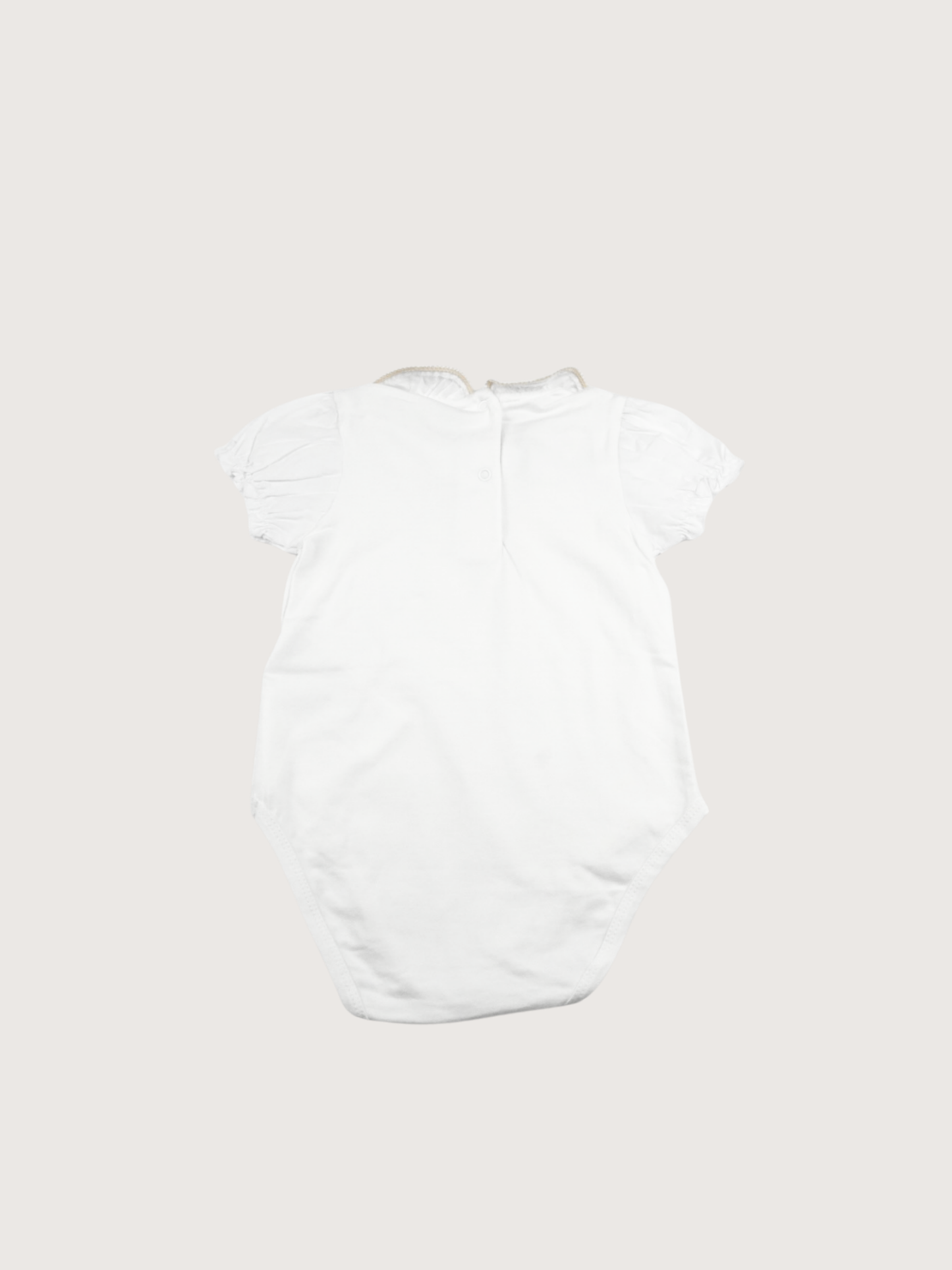 Chicco | White Romper with Ruffle Collar