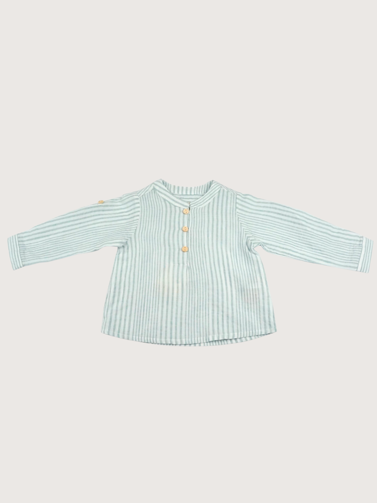 Dadati | Katoenen Blauw Gestreepte Blouse
