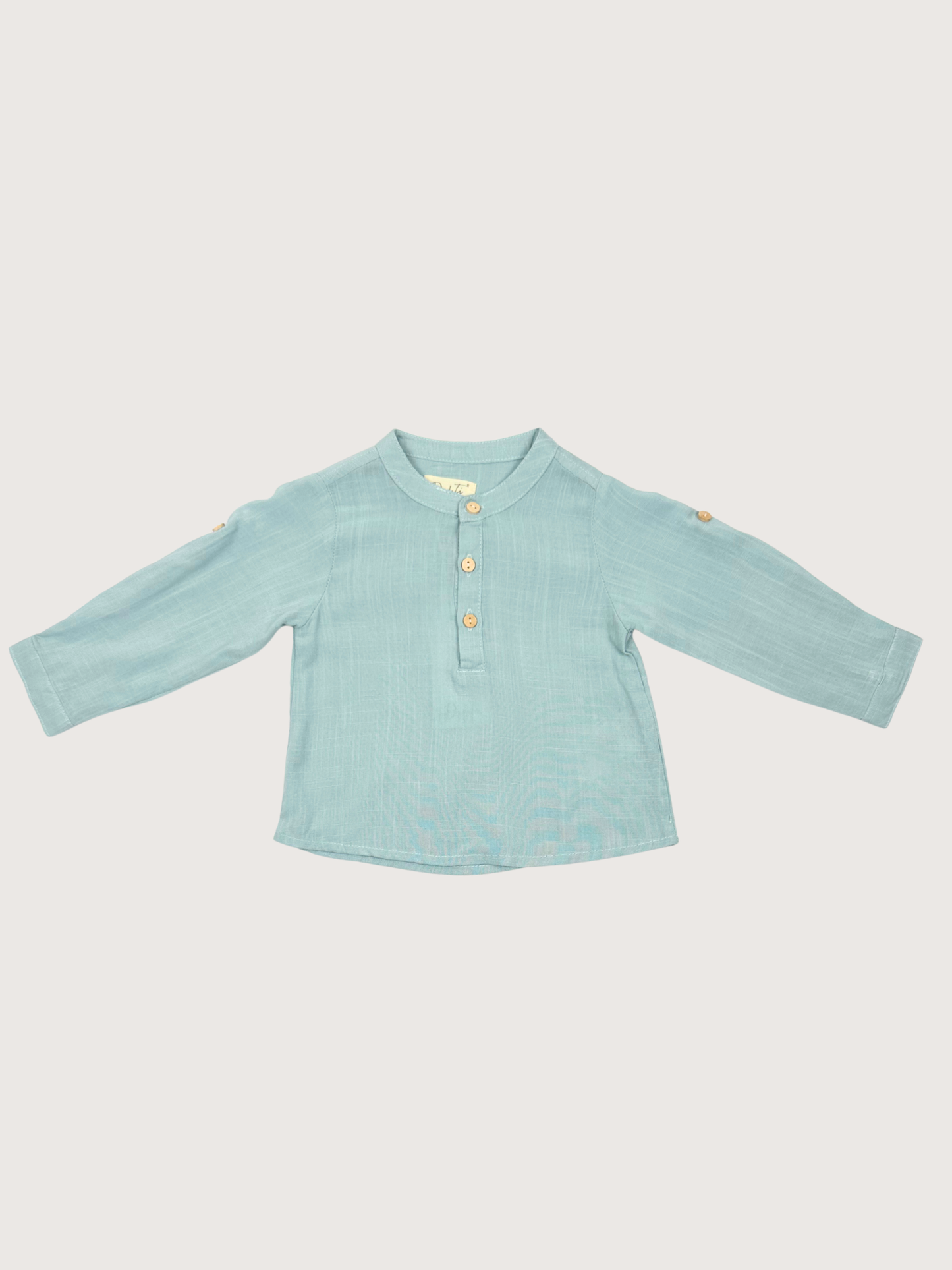 Dadati | Set Sky Blue Linen Blouse and Shorts