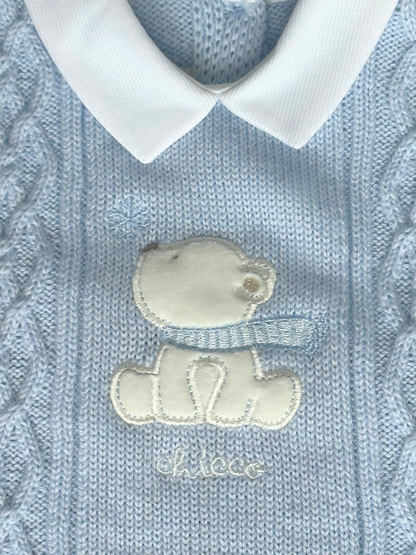 Chicco | Classic blue knitted set