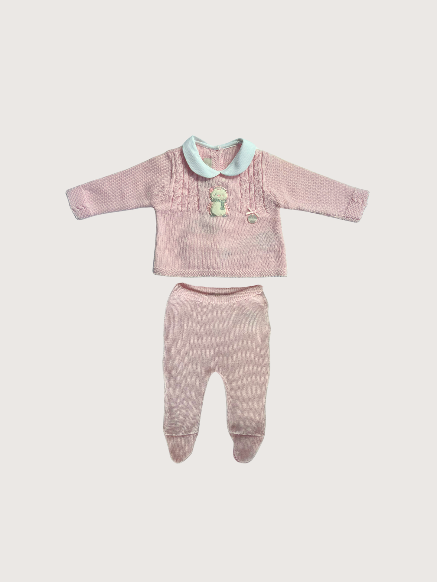 Chicco | Classic pink knitted set