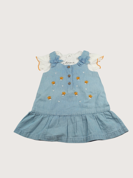 Chicco | Denim dress blue with matching shirt