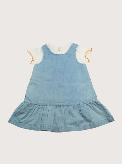 Chicco | Denim dress blue with matching shirt